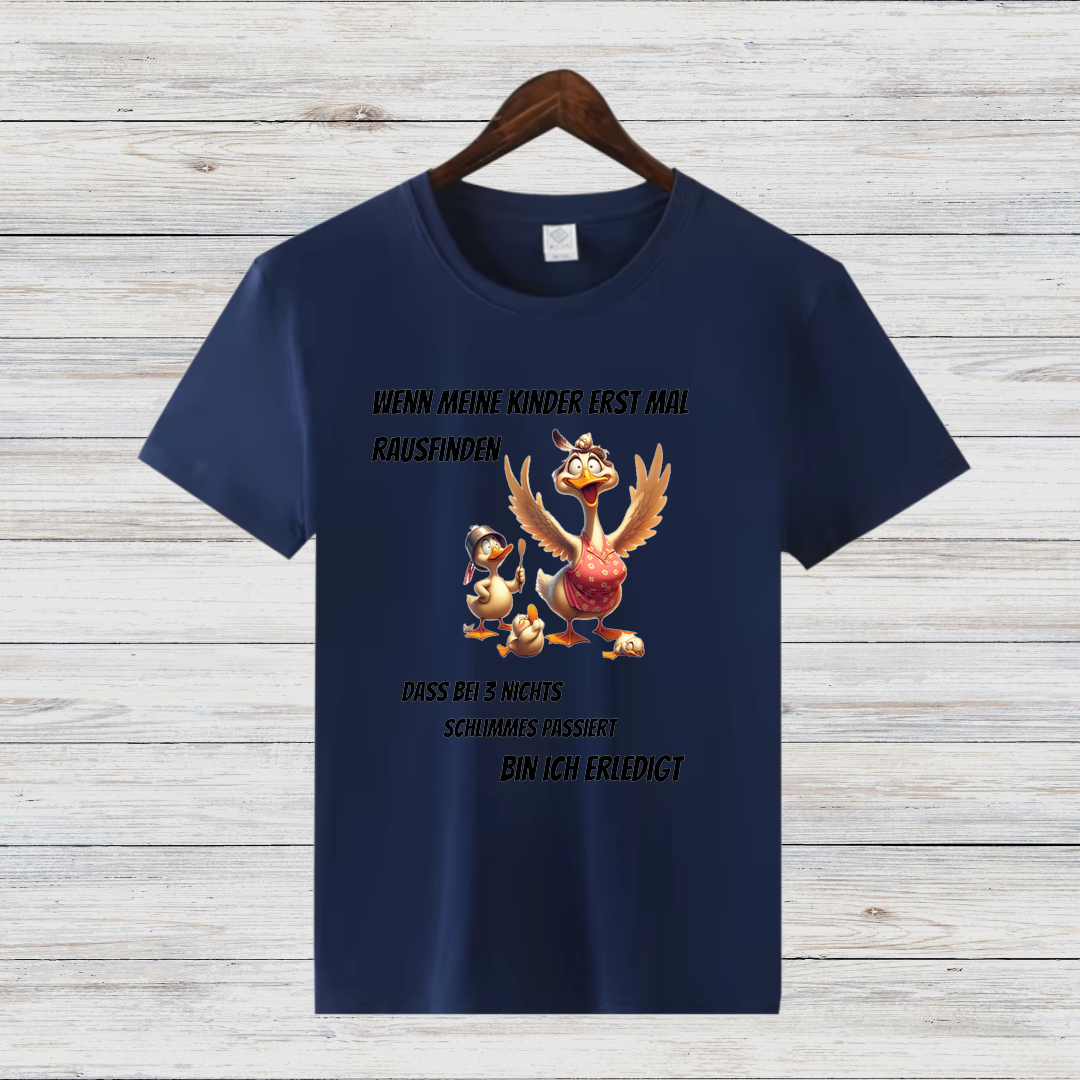 Humorvolles Enten-Shirt | Lustiges Statement Shirt | Witziges Geschenk für Mütter | Winter-Highlight Damen T-Shirt