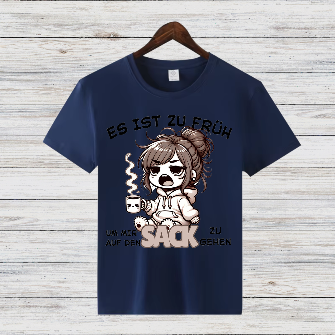 Morgenmuffel Shirt | Lustiges Sprüche T-Shirt | Humorvolles Kaffee Design | Statement Shirt für Kaffeeliebhaber