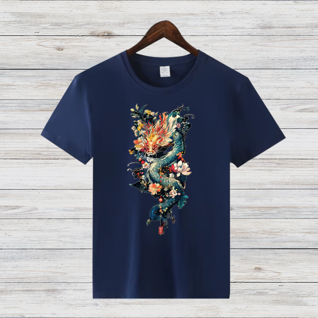 Magischer Drachen | Mystisches Fantasy T-Shirt | Kunstvolles Design | Stilvolles Statement Shirt für den Winter