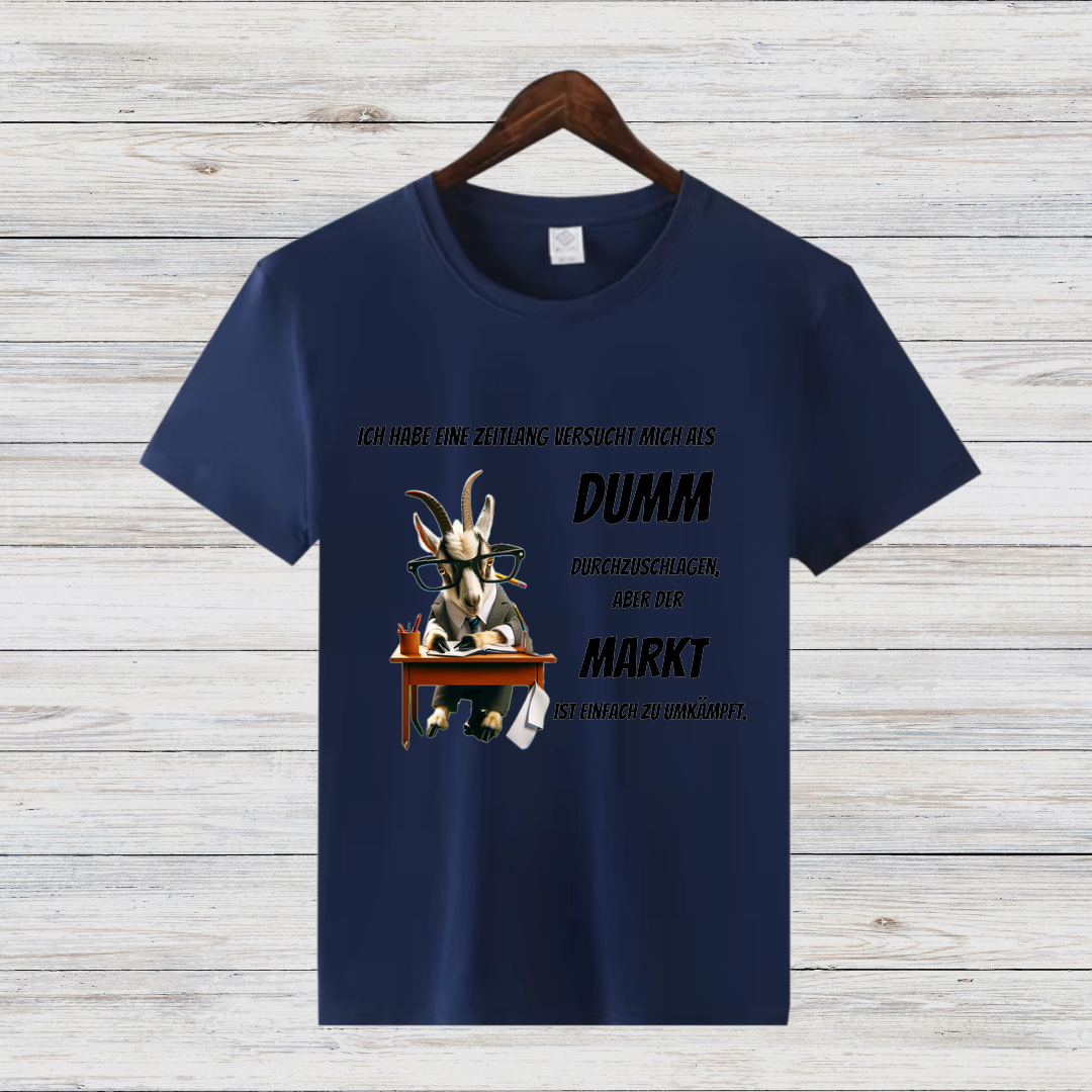 Lustiges Ziegen-Shirt | Humorvolles Statement Oberteil | Witziges Winterdesign | T-Shirt für Damen