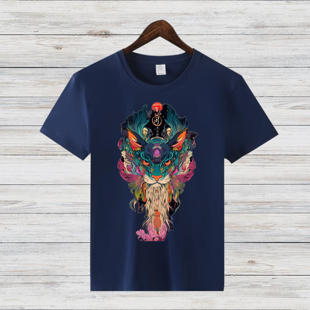 Mystische Katzenkunst | Trendiges Wintershirt | Spirituelles Design | Statement Shirt für Kreative