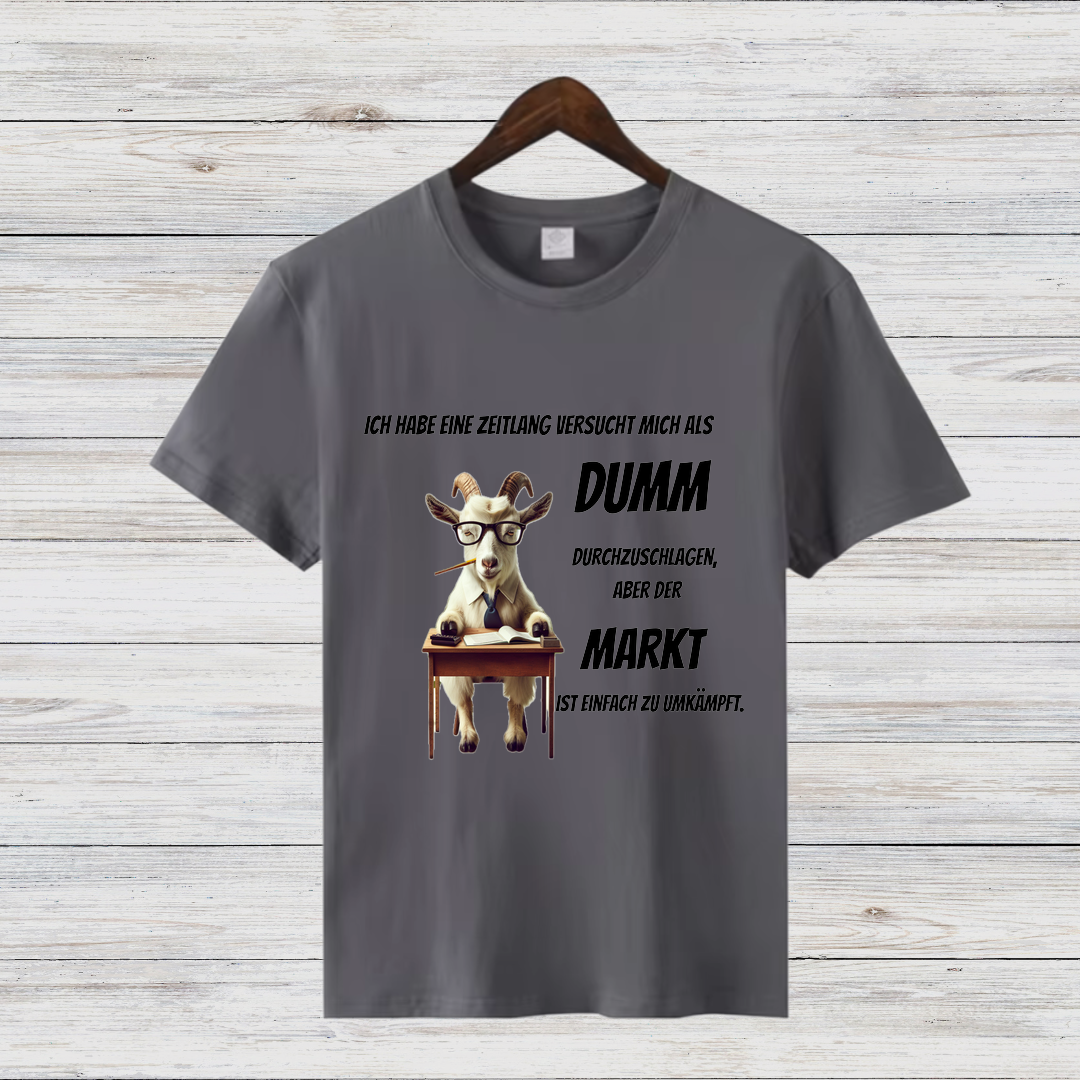 Lustiges Ziegen-Shirt | Humorvolles Statement Oberteil | Witziges Winterdesign | T-Shirt für Damen