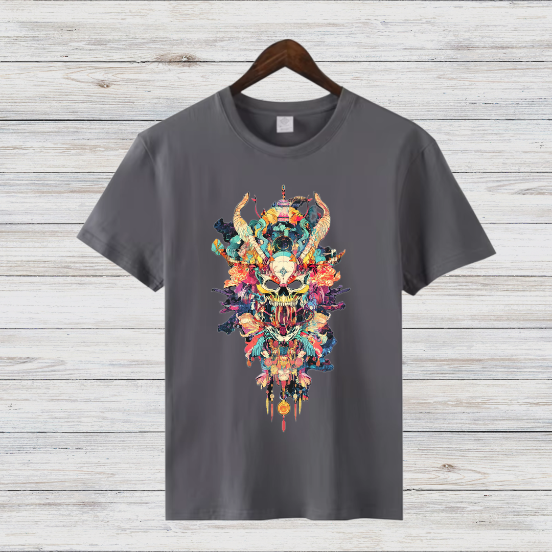 Mystischer Dämon | Kunstvolles Fantasy T-Shirt | Stylisches Statement Shirt | Baumwollshirt für Fantasy-Fans