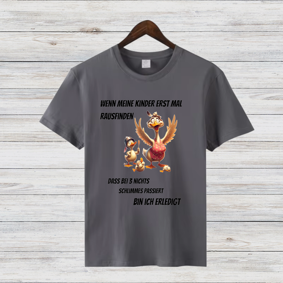 Humorvolles Enten-Shirt | Lustiges Statement Shirt | Witziges Geschenk für Mütter | Winter-Highlight Damen T-Shirt