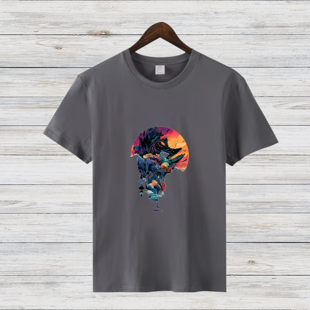 Mystischer Wolf | Künstlerisches Fantasy T-Shirt | Wildes Naturdesign | Stilvolles Statement Shirt für Tierliebhaber