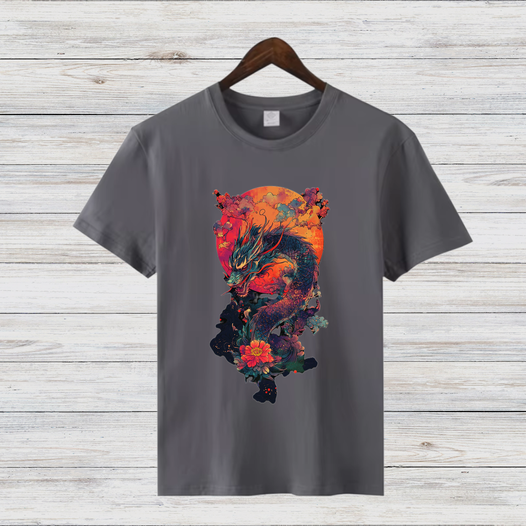 Magischer Drachen | Mystisches Fantasy T-Shirt | Asiatisches Drachenmotiv | Stilvolles Geschenk für Fantasy-Fans