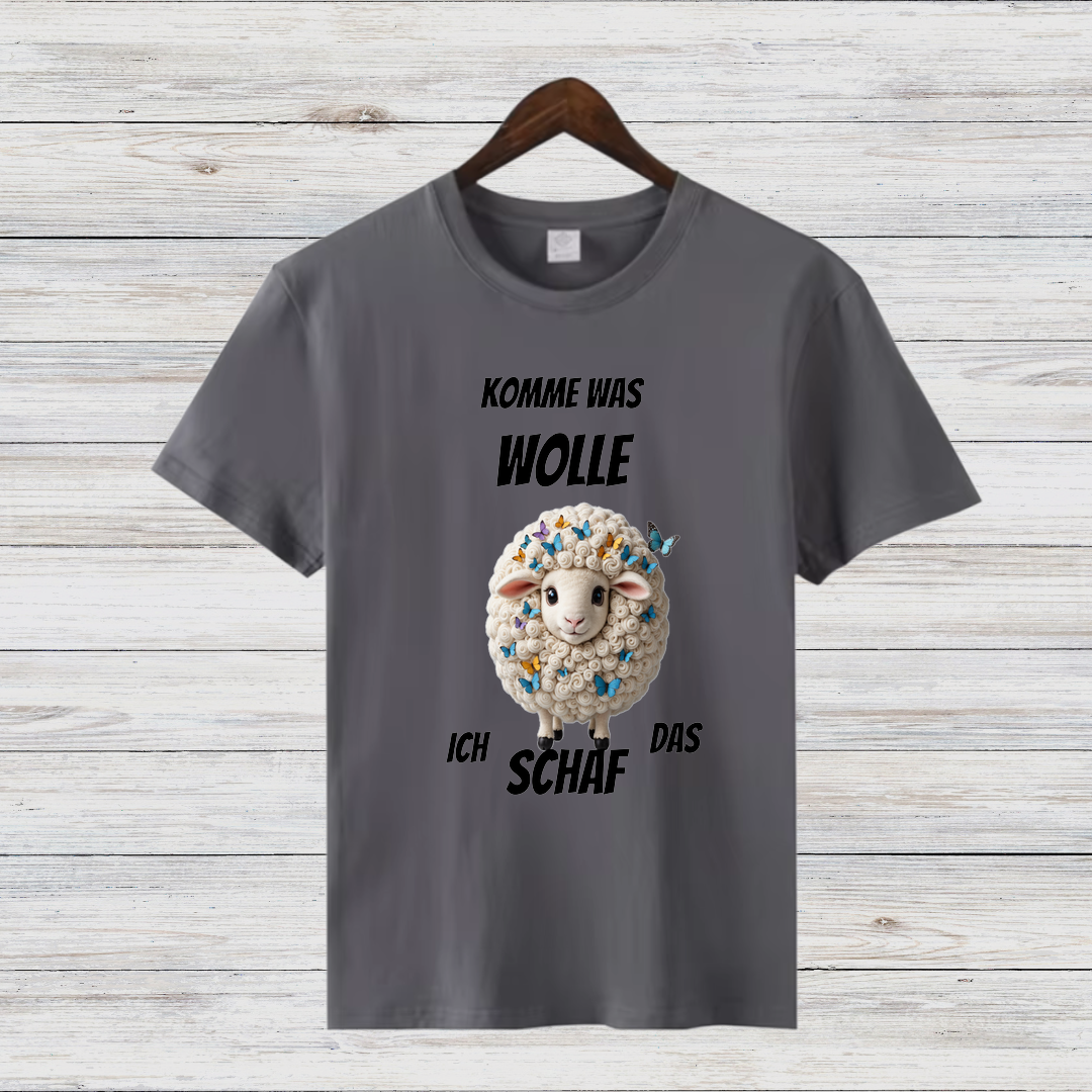 Komme Was Wolle | Lustiges Schaf-Shirt | Humorvolles Winterdesign | Statement Shirt für kalte Tage