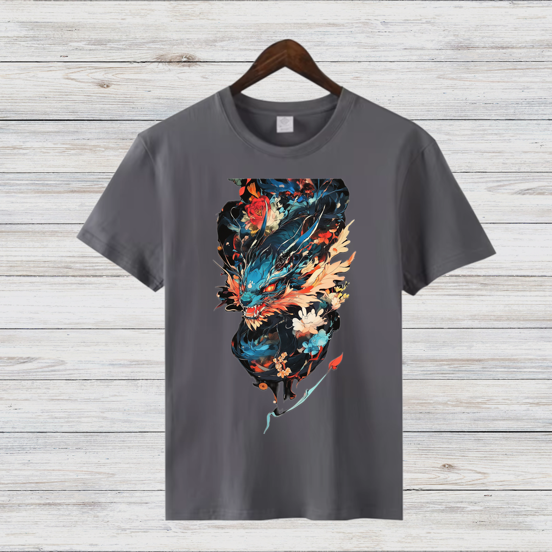 Mystischer Drachengeist | Fantasie T-Shirt | Kunstvolles Drachen-Design | Stilvolles Shirt für Fantasy-Fans