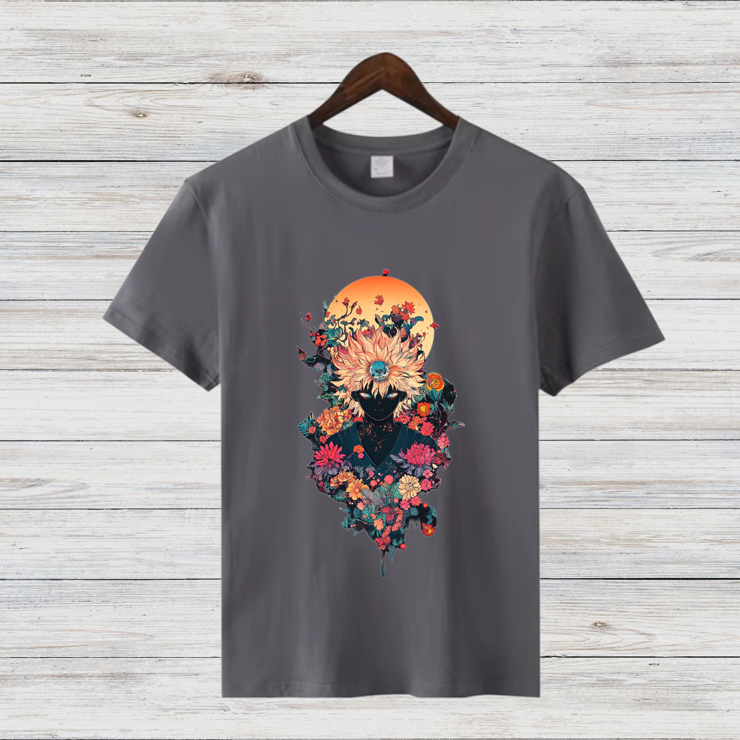 Mystisches Blumenmotiv | Künstlerisches T-Shirt | Stilvolles Design für den Winter | Fashion-Statement für Kreative