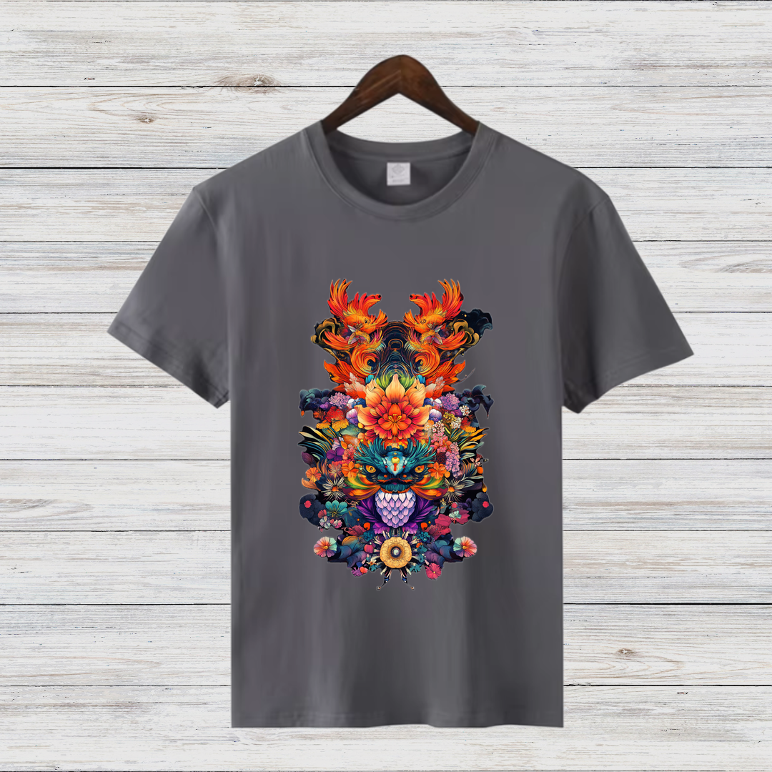 Mystisches Winter-T-Shirt | Fantasievolles Design | Kunstvolles Baumwollshirt | Stilvolles Statement für kalte Tage