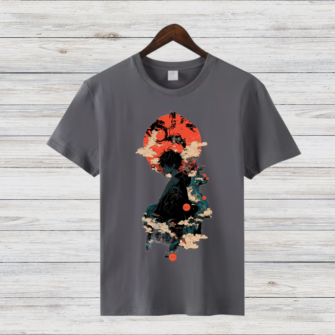Mystischer Samurai | Japanisches Kunst T-Shirt | Anime Design | Stilvolles Shirt für Fans | Baumwollshirt für Winter