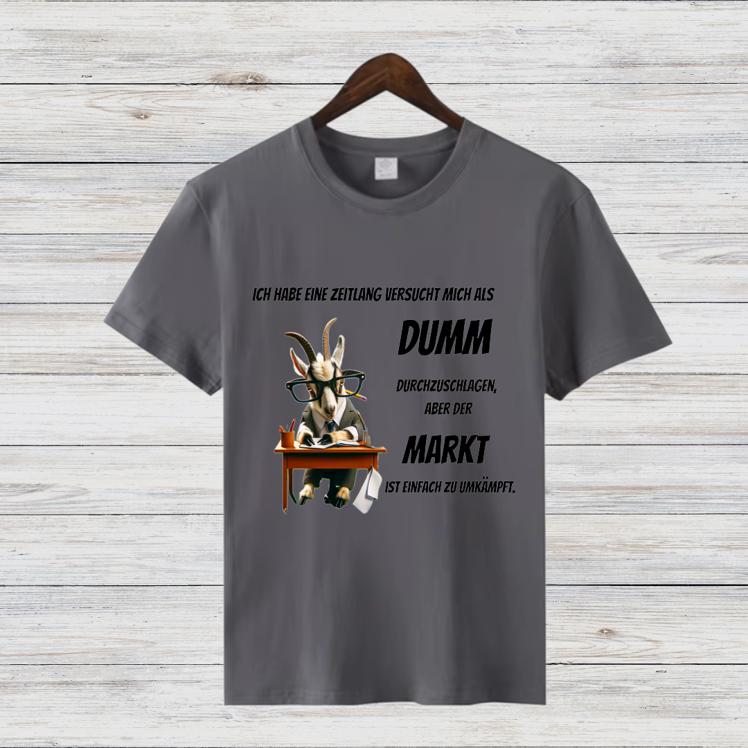 Lustiges Ziegen-Shirt | Humorvolles Statement Oberteil | Witziges Winterdesign | T-Shirt für Damen