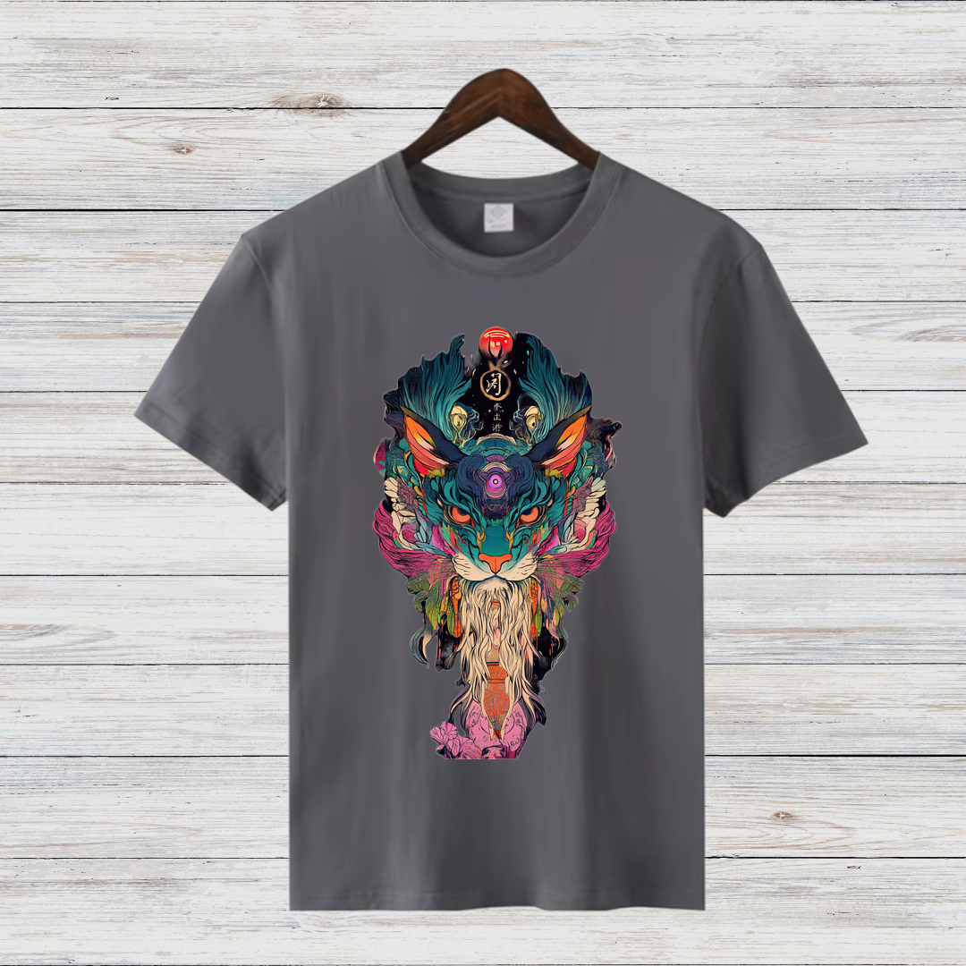 Mystische Katzenkunst | Trendiges Wintershirt | Spirituelles Design | Statement Shirt für Kreative