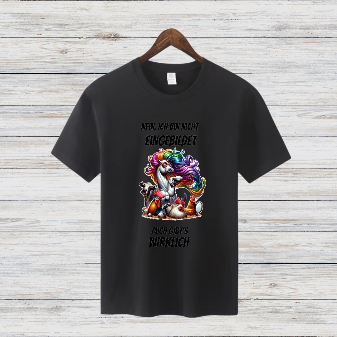 Nein, ich bin nicht eingebildet | Lustiges Einhorn Shirt | Humorvolles Design | Statement Shirt für kalte Tage