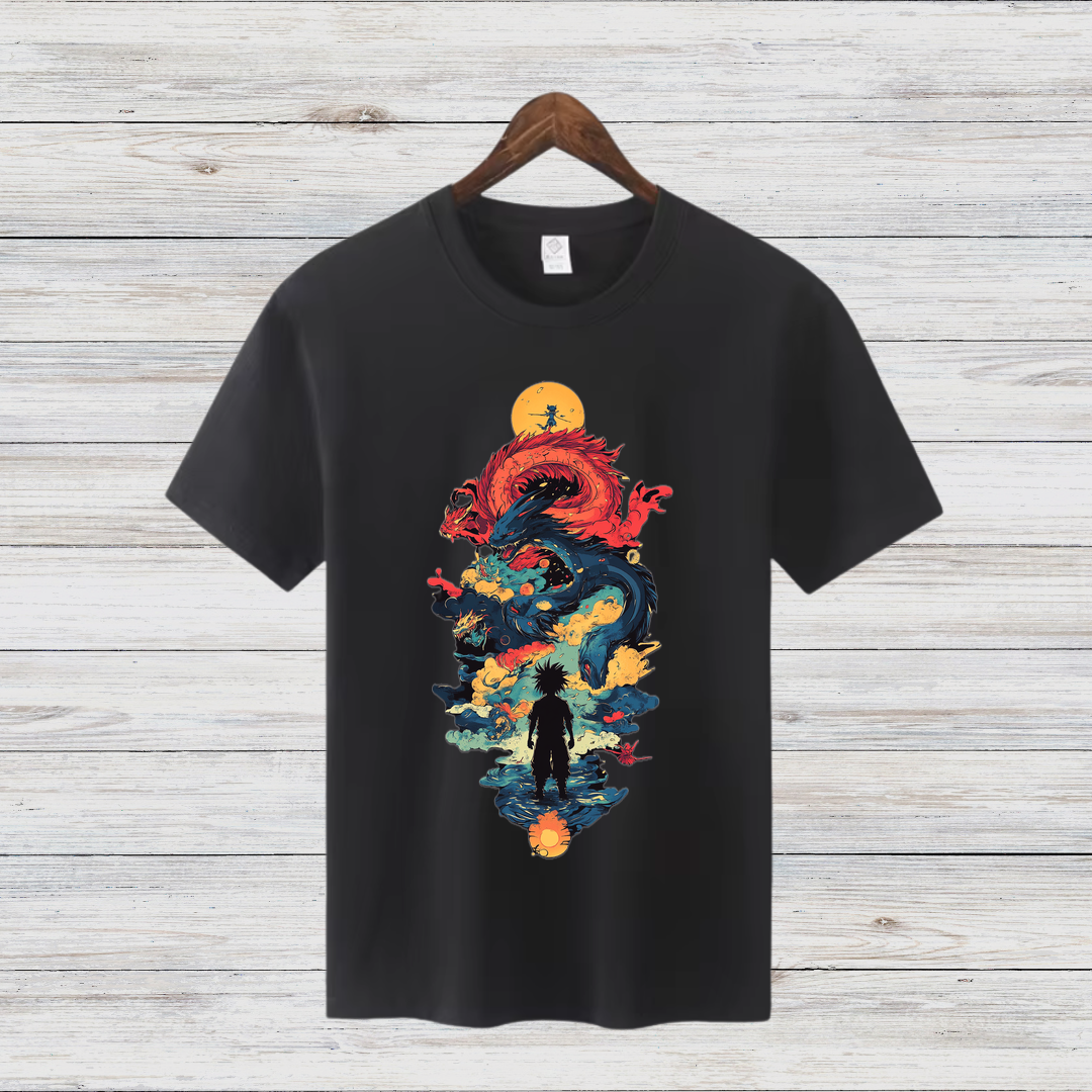 Mystischer Drachengeist | Fantasy T-Shirt | Episches Anime Design | Stilvolles Shirt für Abenteuerfans