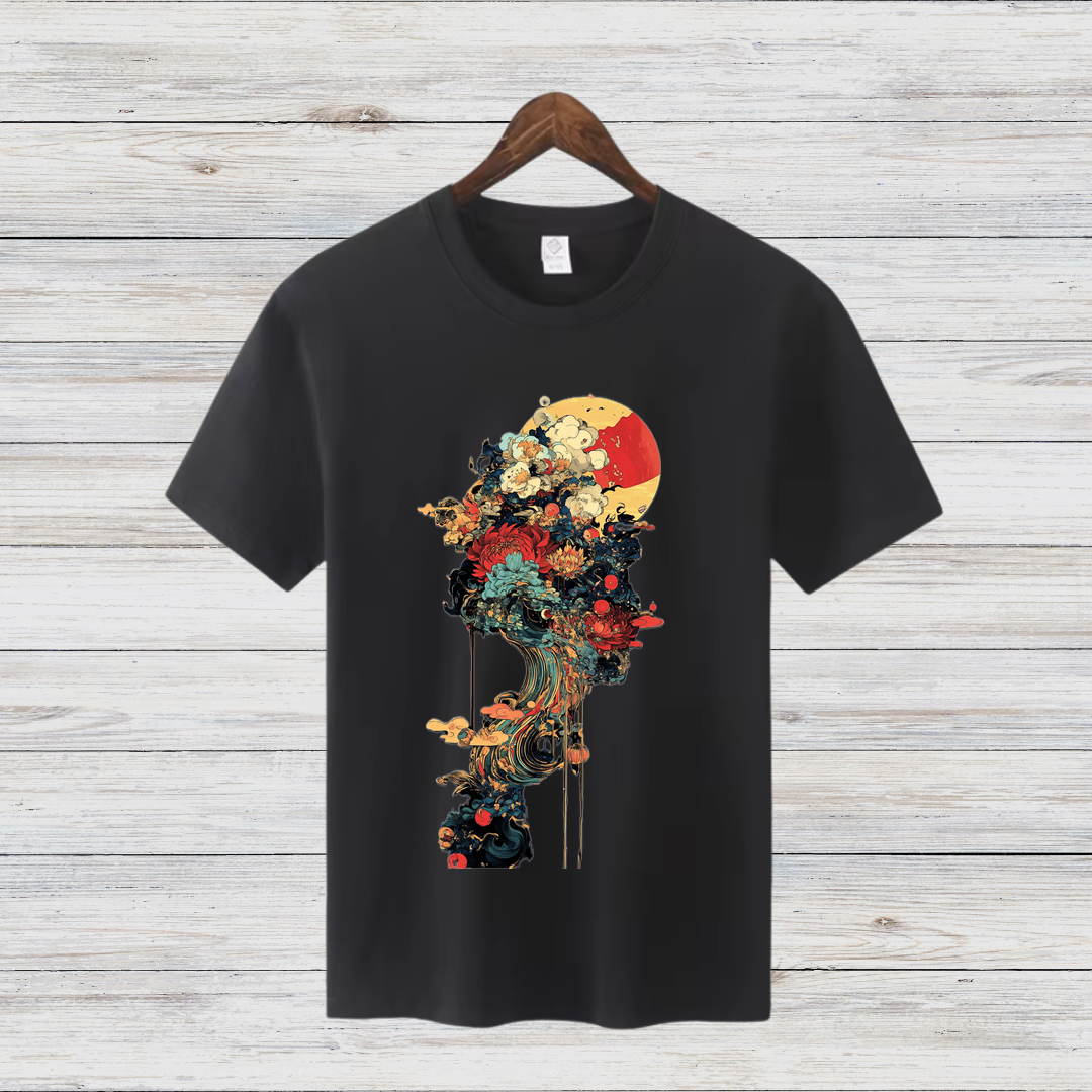 Künstlerisches Wintershirt | Mystisches Kunst T-Shirt | Stilvolles Design für die kalte Jahreszeit | Statement Shirt für Kunstliebhaber