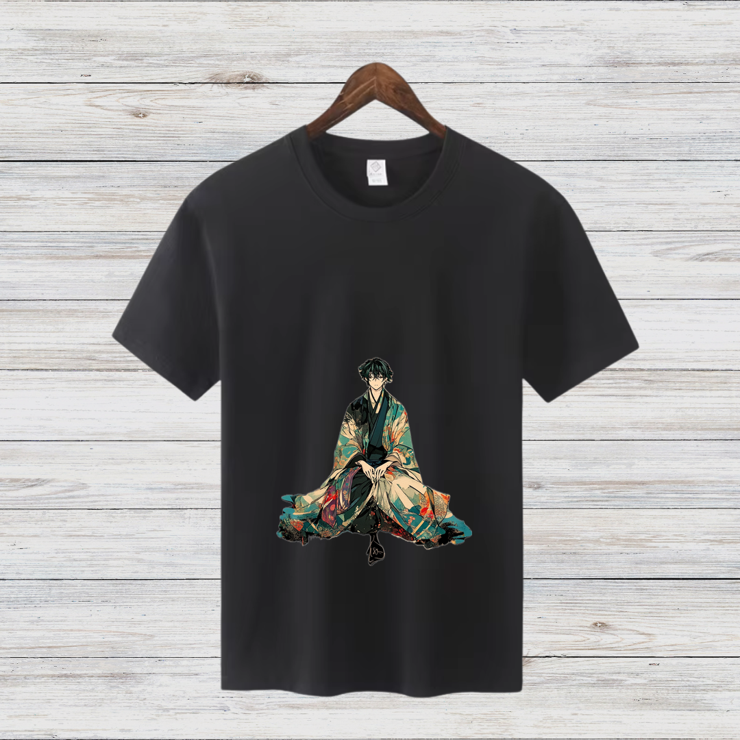 Samurai Kunst T-Shirt | Japanisches Design Shirt | Anime inspiriertes Shirt | Stilvolles Baumwollshirt für Fans