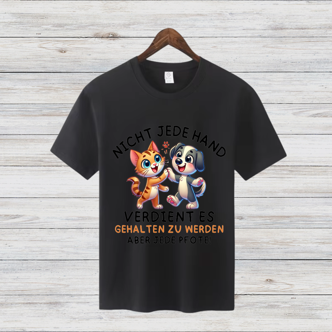 Tierliebe Statement Shirt | Lustiges Tierschutz T-Shirt | Geschenk für Hund & Katzen Fans | Baumwollshirt für Tierfreunde