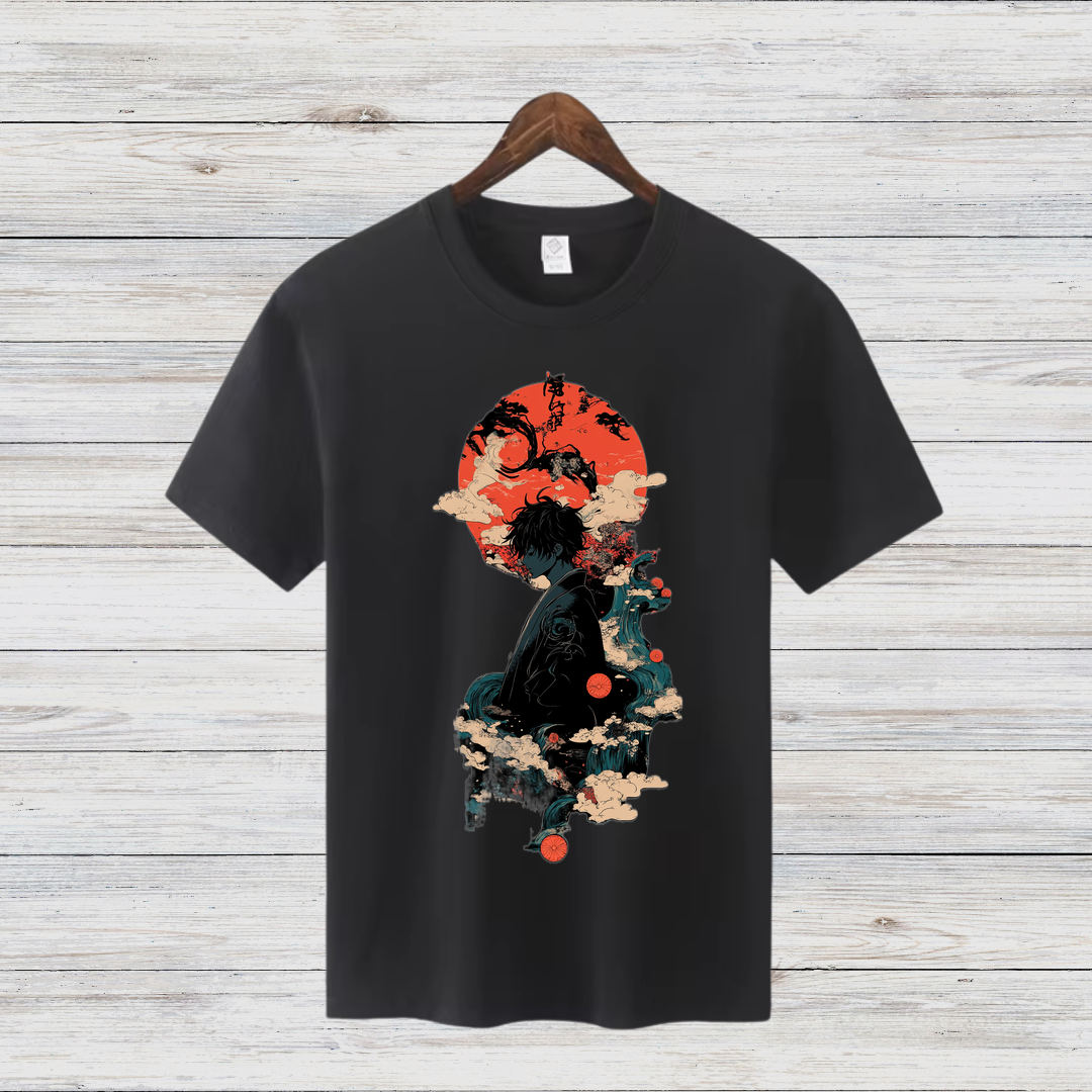 Mystischer Samurai | Japanisches Kunst T-Shirt | Anime Design | Stilvolles Shirt für Fans | Baumwollshirt für Winter