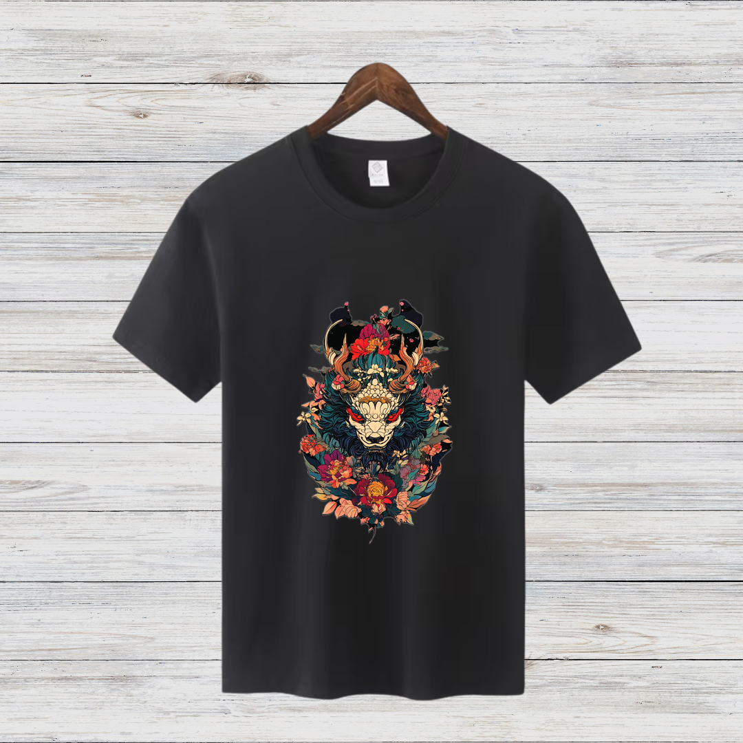 Mystischer Oni | Japanisches Kunst T-Shirt | Dämonen & Samurai Design | Streetwear Shirt für den Winter