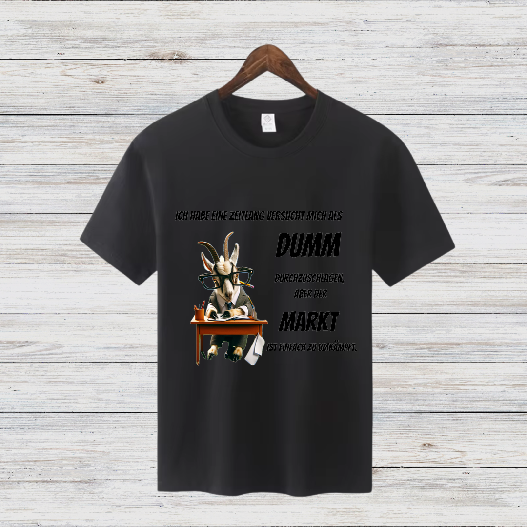 Lustiges Ziegen-Shirt | Humorvolles Statement Oberteil | Witziges Winterdesign | T-Shirt für Damen