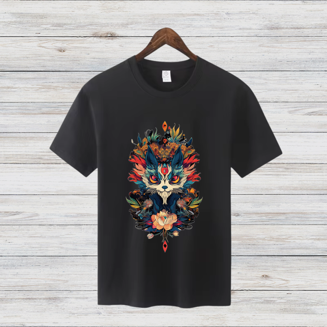 Mystischer Waldgeist | Fantasy T-Shirt | Magisches Tiermotiv | Kunstvolles Design für Naturliebhaber