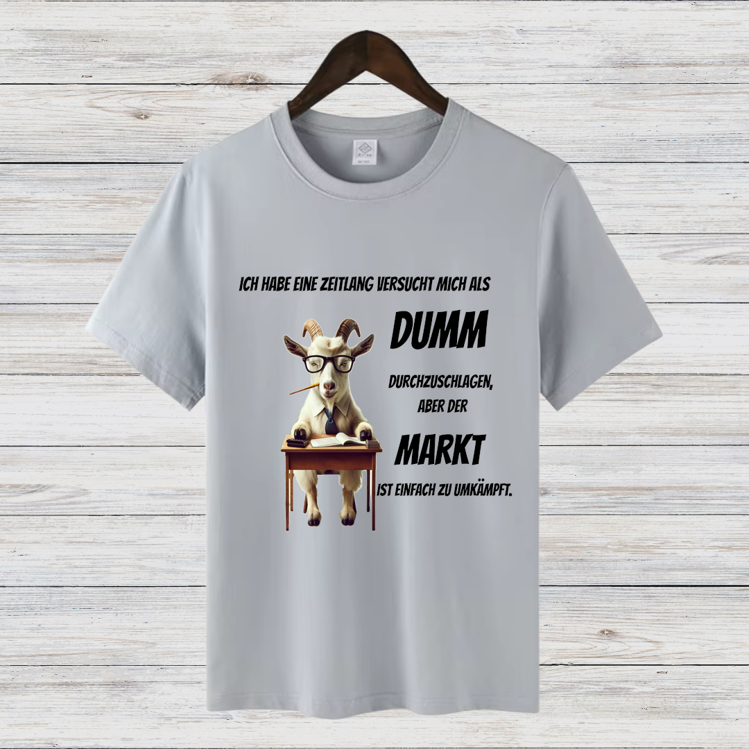 Lustiges Ziegen-Shirt | Humorvolles Statement Oberteil | Witziges Winterdesign | T-Shirt für Damen