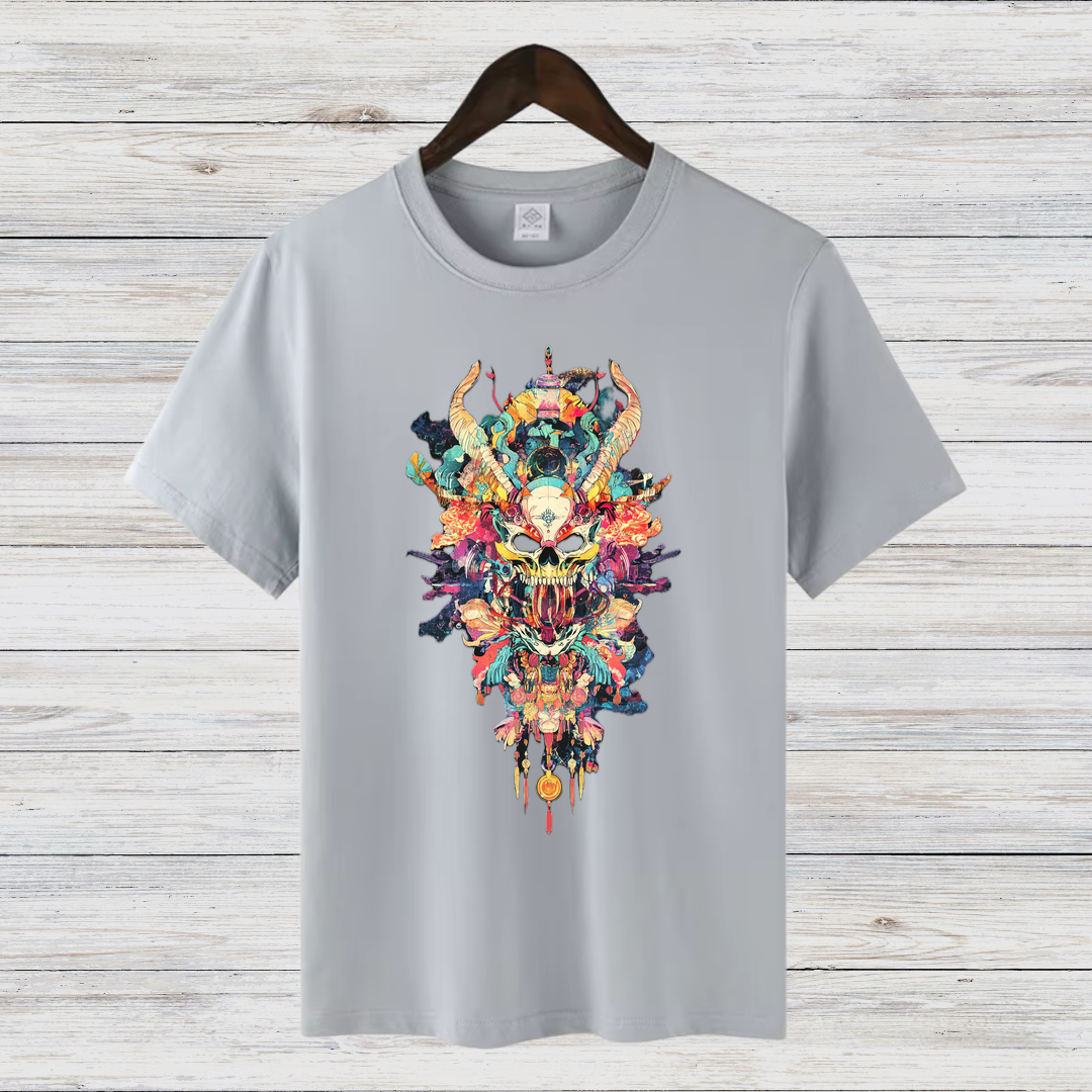 Mystischer Dämon | Kunstvolles Fantasy T-Shirt | Stylisches Statement Shirt | Baumwollshirt für Fantasy-Fans