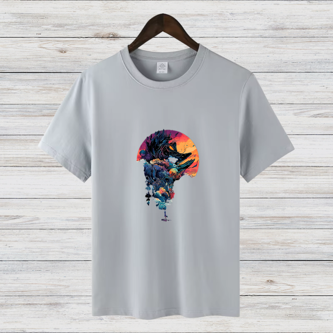 Mystischer Wolf | Künstlerisches Fantasy T-Shirt | Wildes Naturdesign | Stilvolles Statement Shirt für Tierliebhaber
