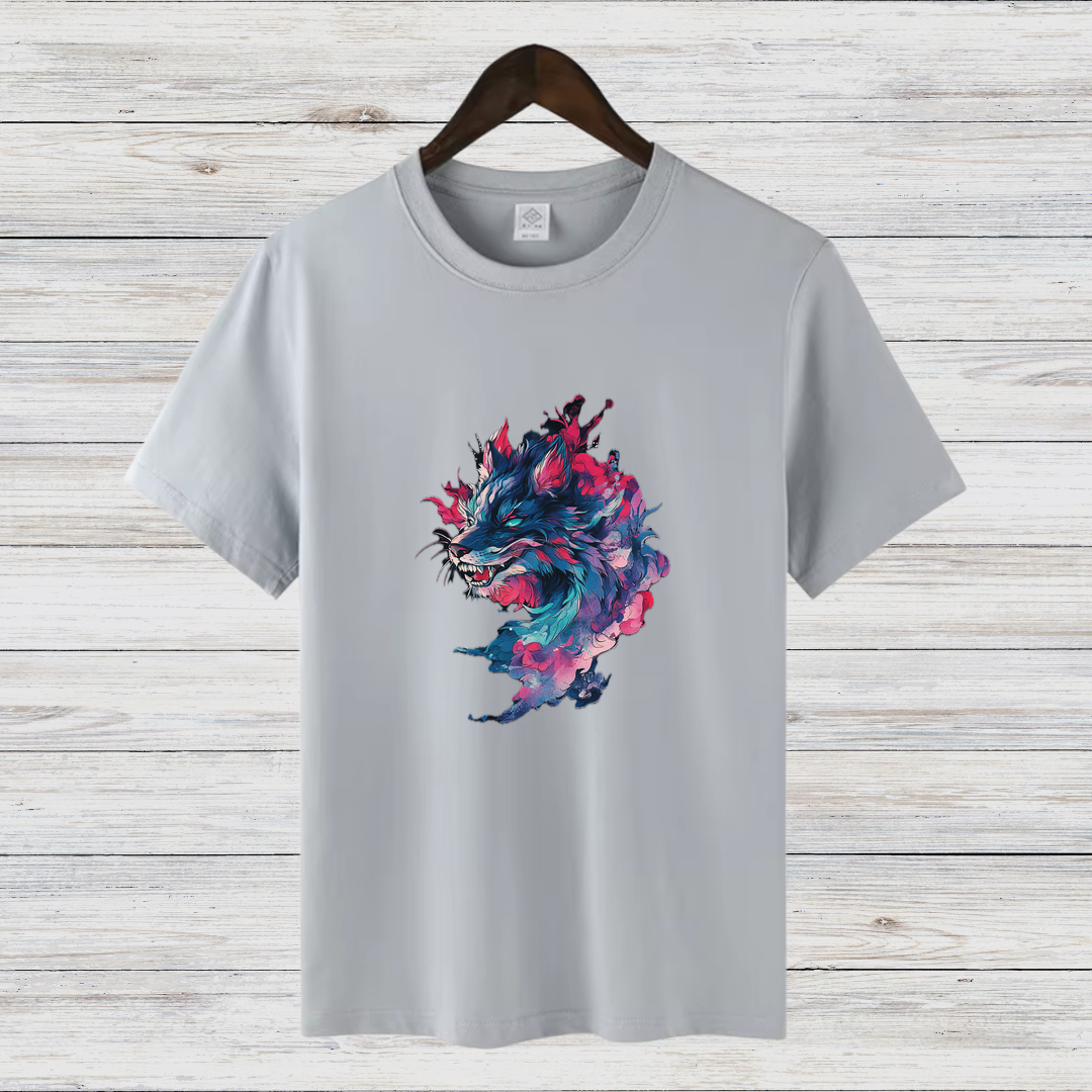 Mystischer Wolf | Künstlerisches Design Shirt | Stilvolles Fantasy T-Shirt | Perfekt für Winter-Looks