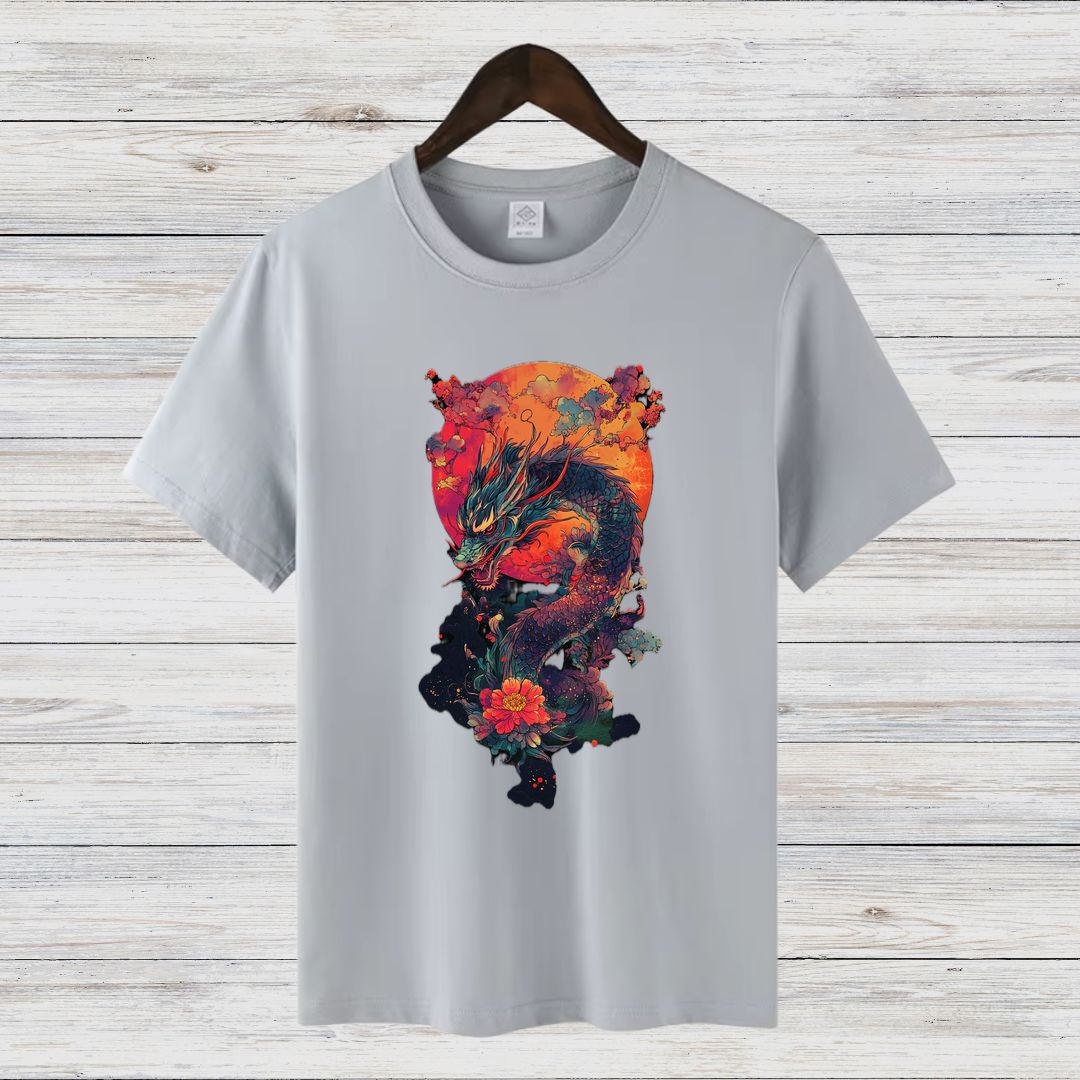 Magischer Drachen | Mystisches Fantasy T-Shirt | Asiatisches Drachenmotiv | Stilvolles Geschenk für Fantasy-Fans