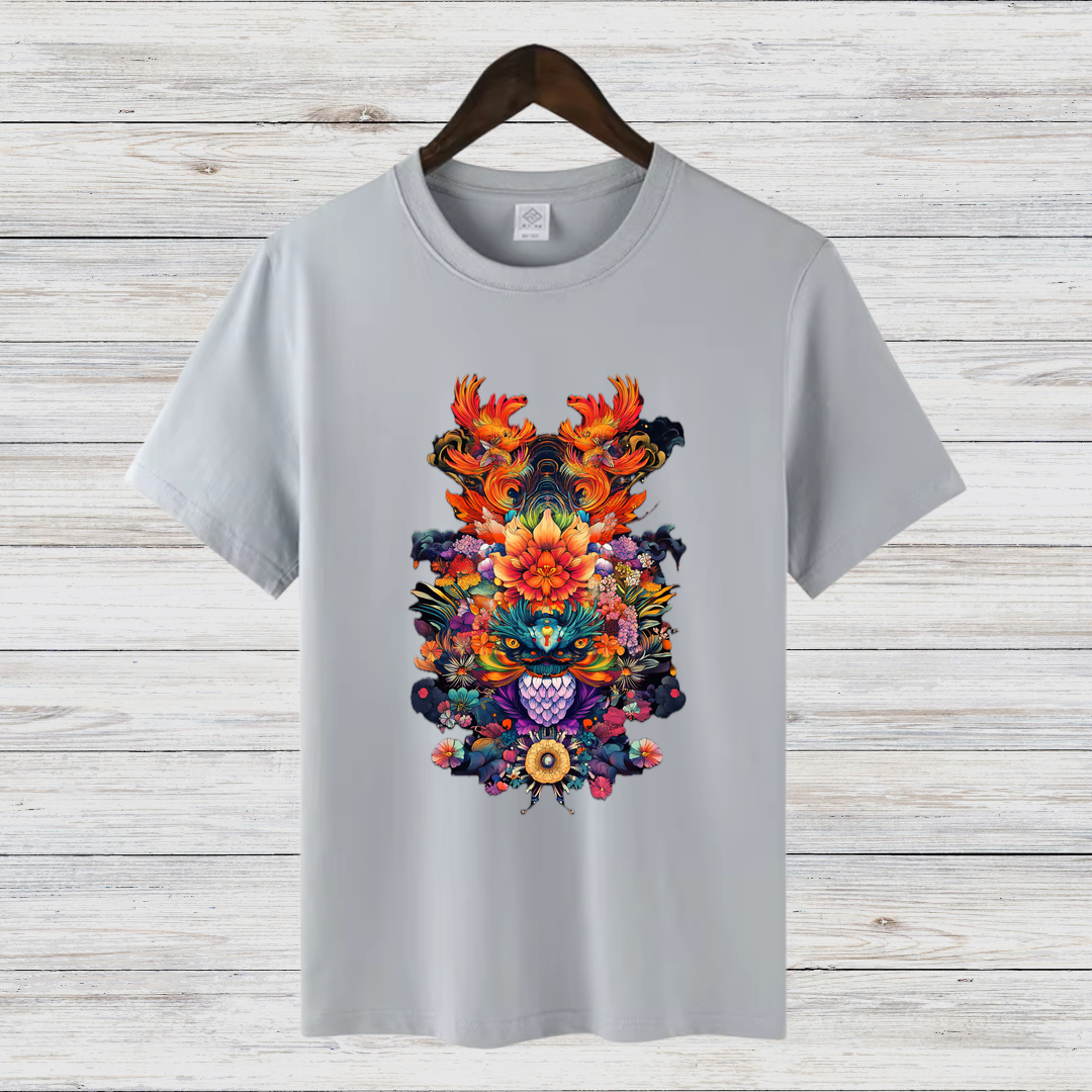 Mystisches Winter-T-Shirt | Fantasievolles Design | Kunstvolles Baumwollshirt | Stilvolles Statement für kalte Tage