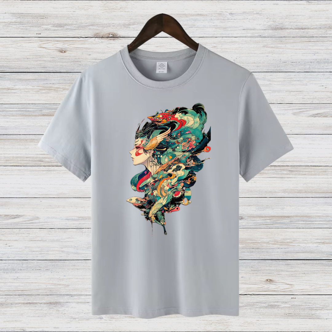 Mystisches Kunst T-Shirt | Fantasievolles Design | Stilvolles Statement Shirt | Winter Fashion für Damen