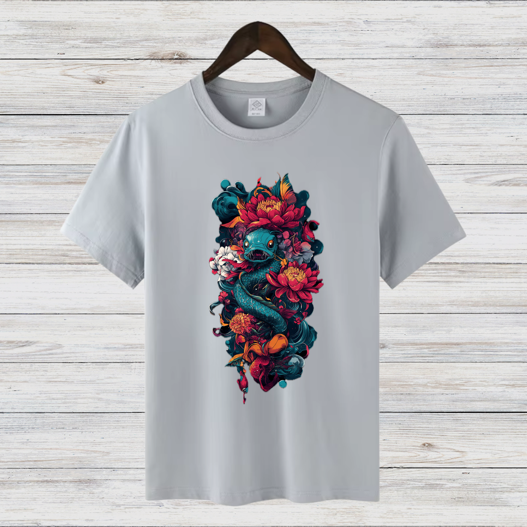 Mystische Drachenblüte | Fantasy T-Shirt | Magisches Kunstdesign | Stilvolles Statement-Shirt für den Winter