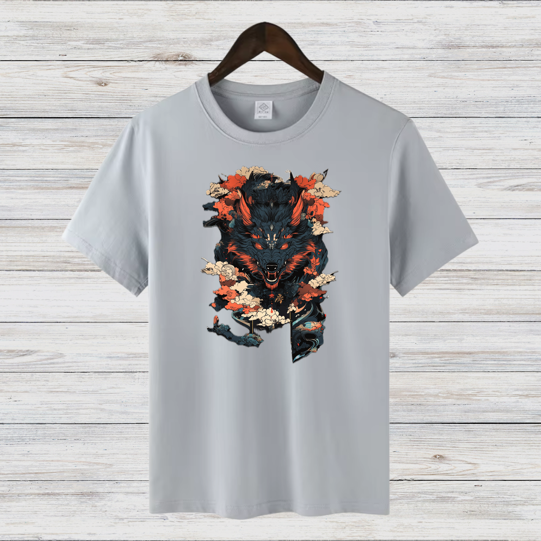 Mystischer Werwolf | Fantasy T-Shirt | Dunkle Kunst & japanisches Design | Geschenk für Wolfsliebhaber