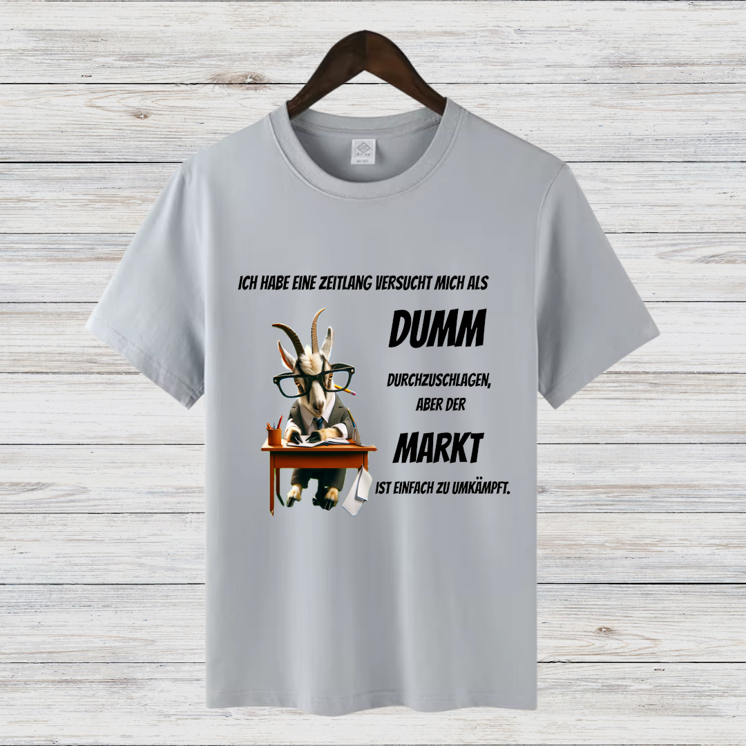 Lustiges Ziegen-Shirt | Humorvolles Statement Oberteil | Witziges Winterdesign | T-Shirt für Damen