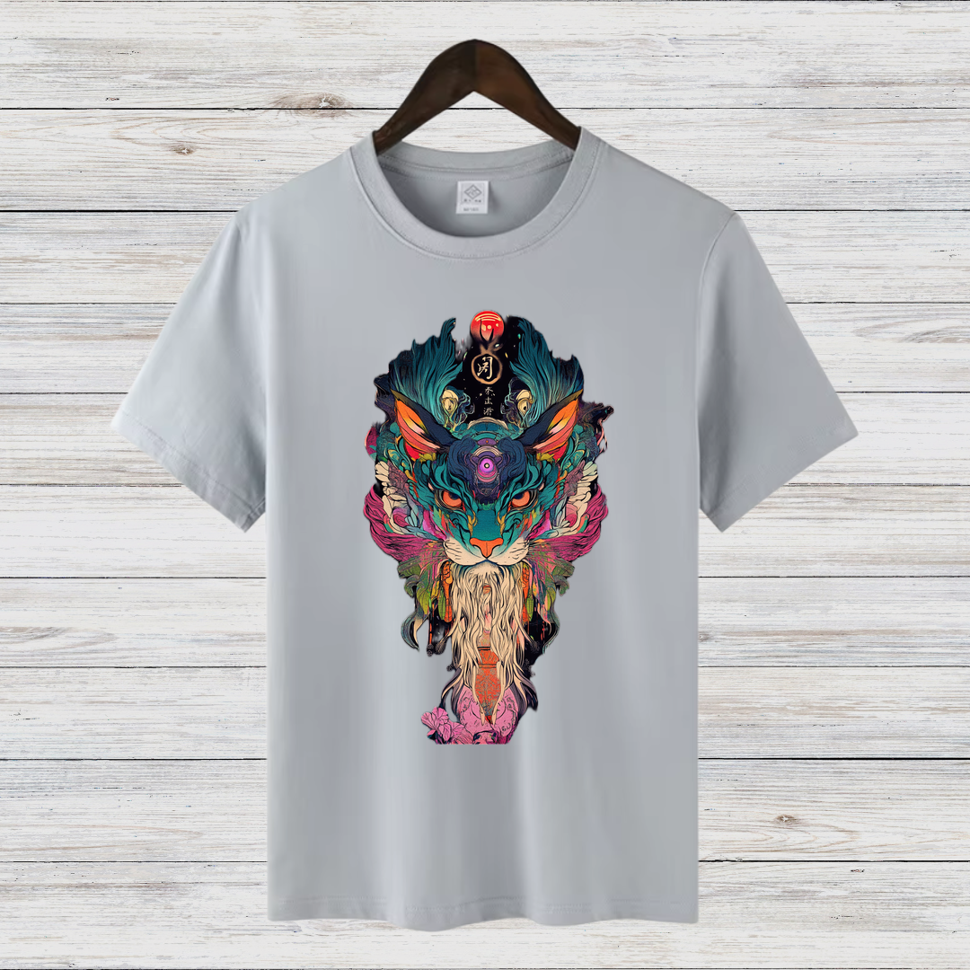Mystische Katzenkunst | Trendiges Wintershirt | Spirituelles Design | Statement Shirt für Kreative