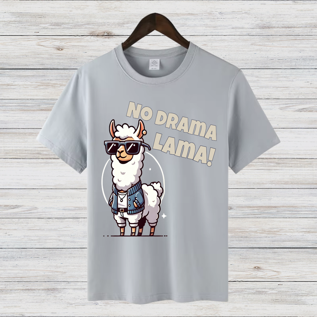 No Drama Lama | Lustiges Lama Shirt | Cooles Statement Shirt | Witziges Geschenk für Tierfreunde