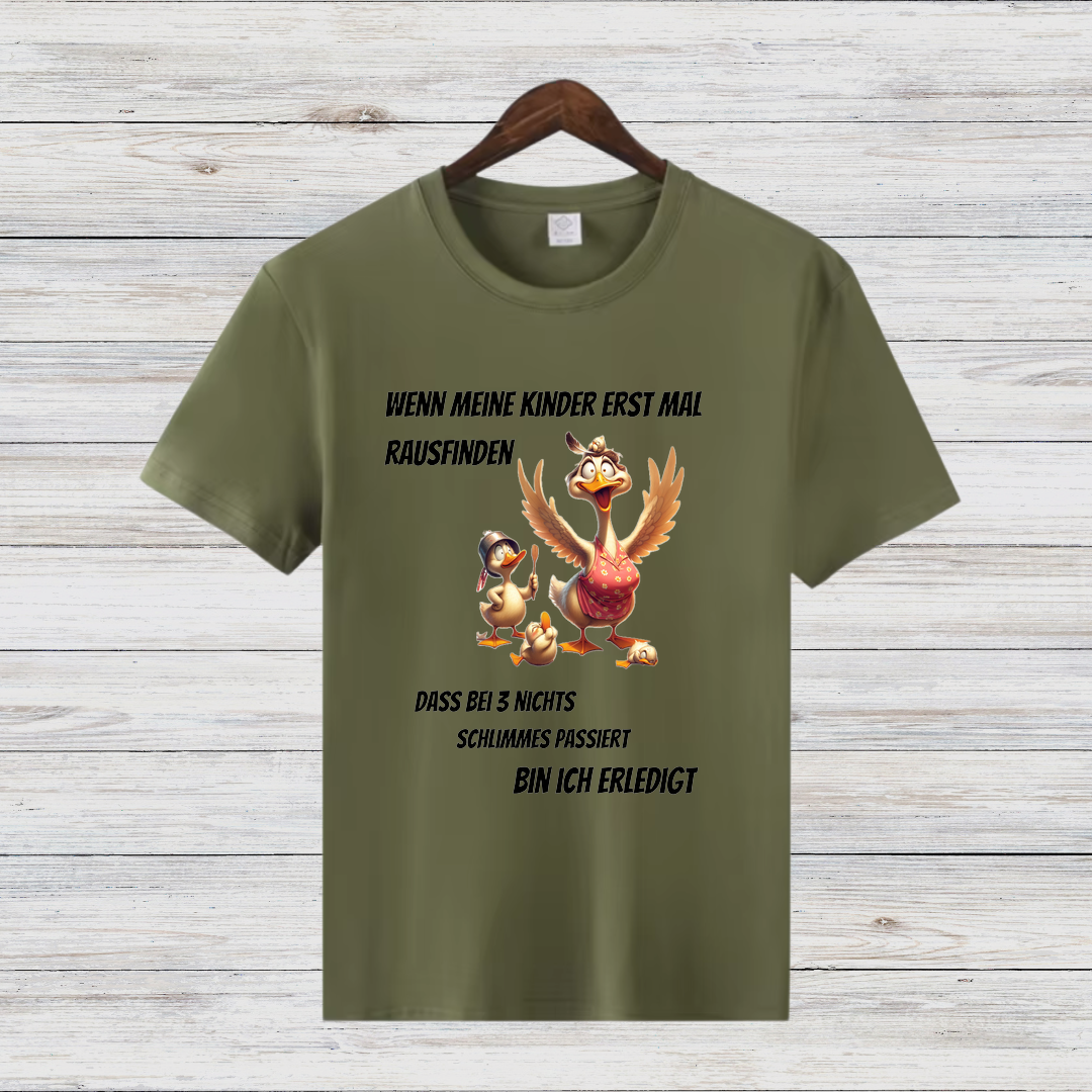 Humorvolles Enten-Shirt | Lustiges Statement Shirt | Witziges Geschenk für Mütter | Winter-Highlight Damen T-Shirt