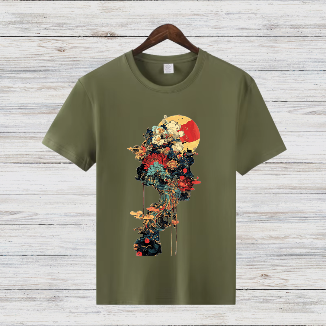 Künstlerisches Wintershirt | Mystisches Kunst T-Shirt | Stilvolles Design für die kalte Jahreszeit | Statement Shirt für Kunstliebhaber