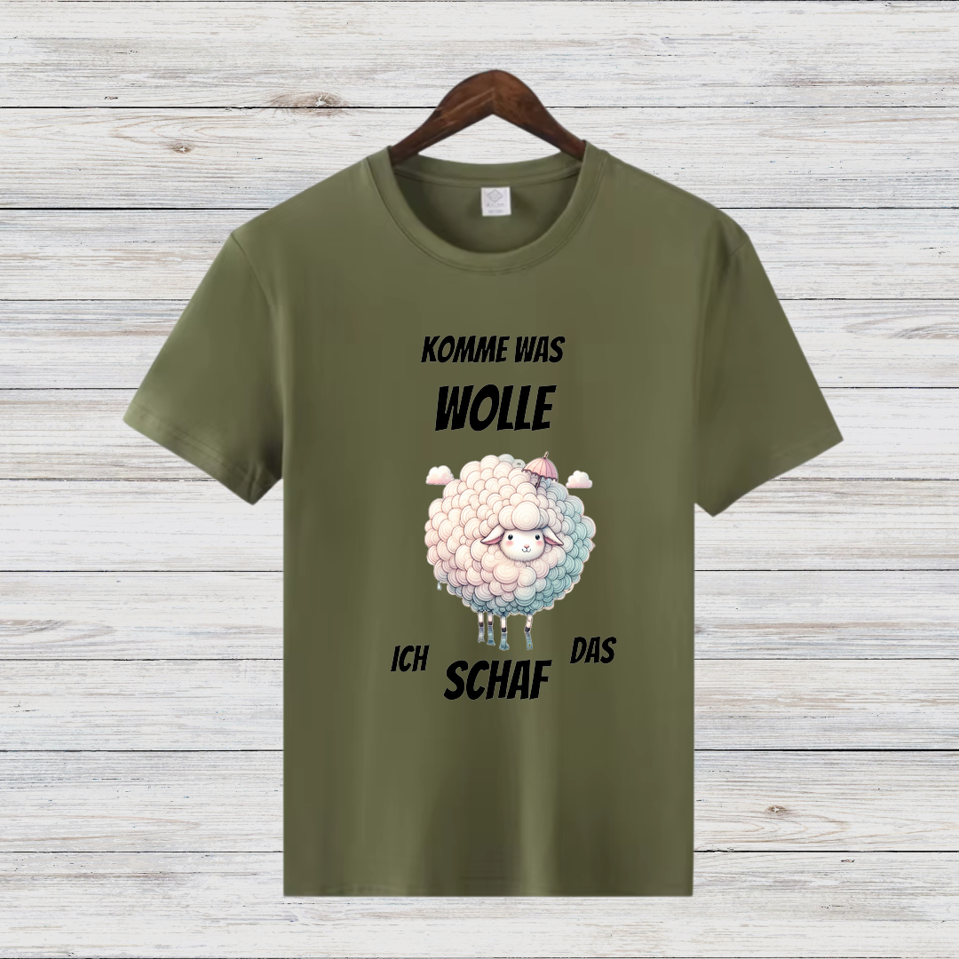 Komme Was Wolle | Lustiges Schaf-Shirt | Humorvolles Winterdesign | Statement Shirt für kalte Tage