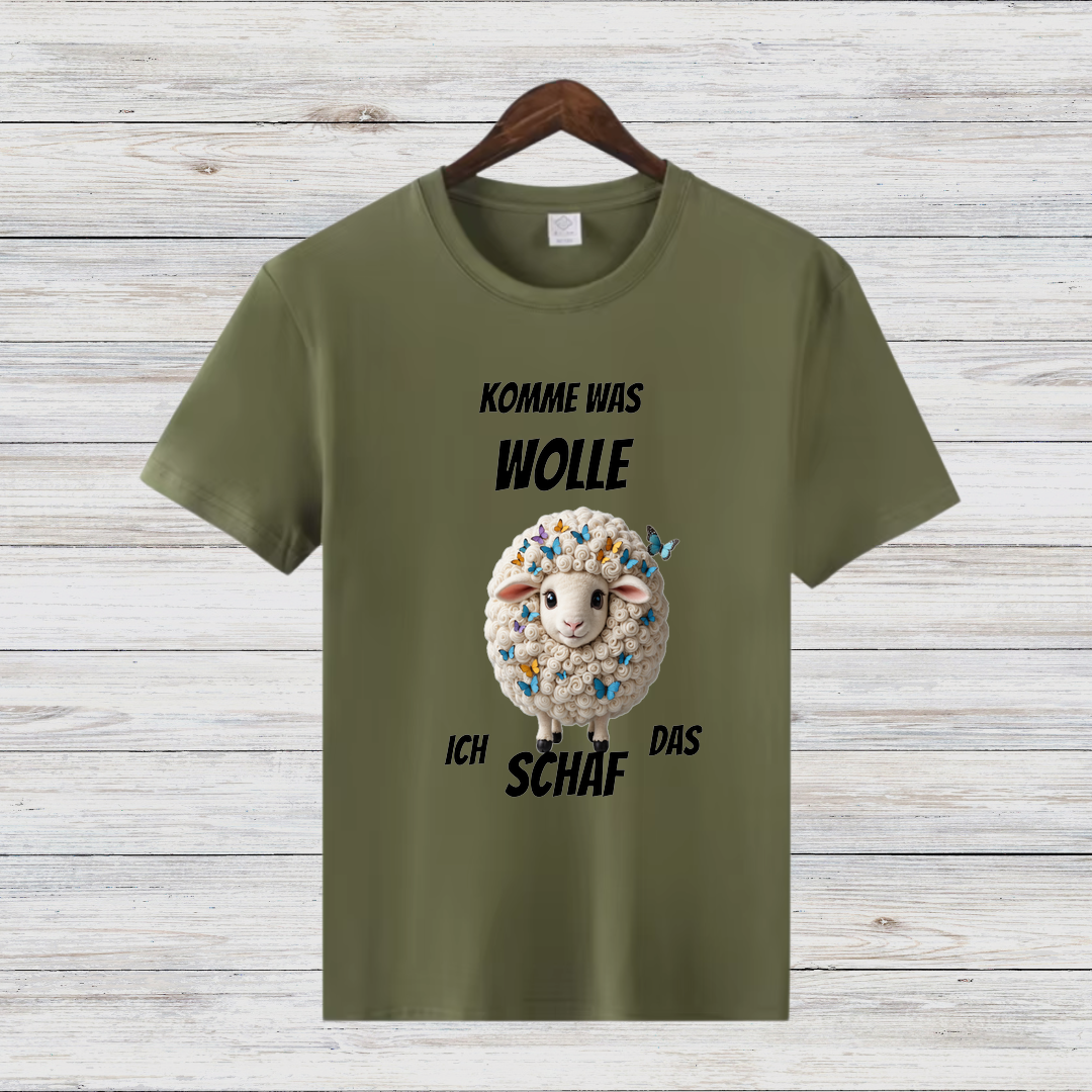 Komme Was Wolle | Lustiges Schaf-Shirt | Humorvolles Winterdesign | Statement Shirt für kalte Tage
