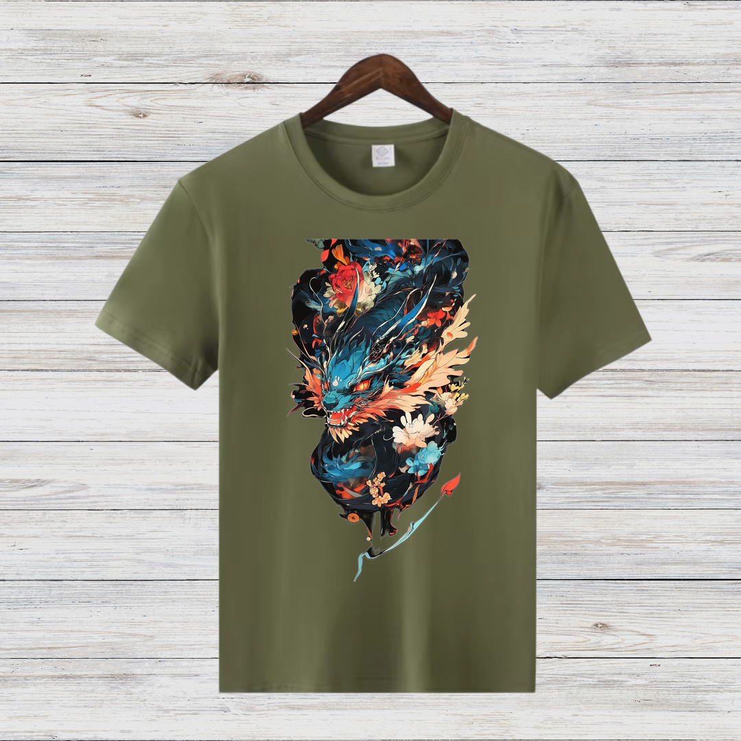 Mystischer Drachengeist | Fantasie T-Shirt | Kunstvolles Drachen-Design | Stilvolles Shirt für Fantasy-Fans