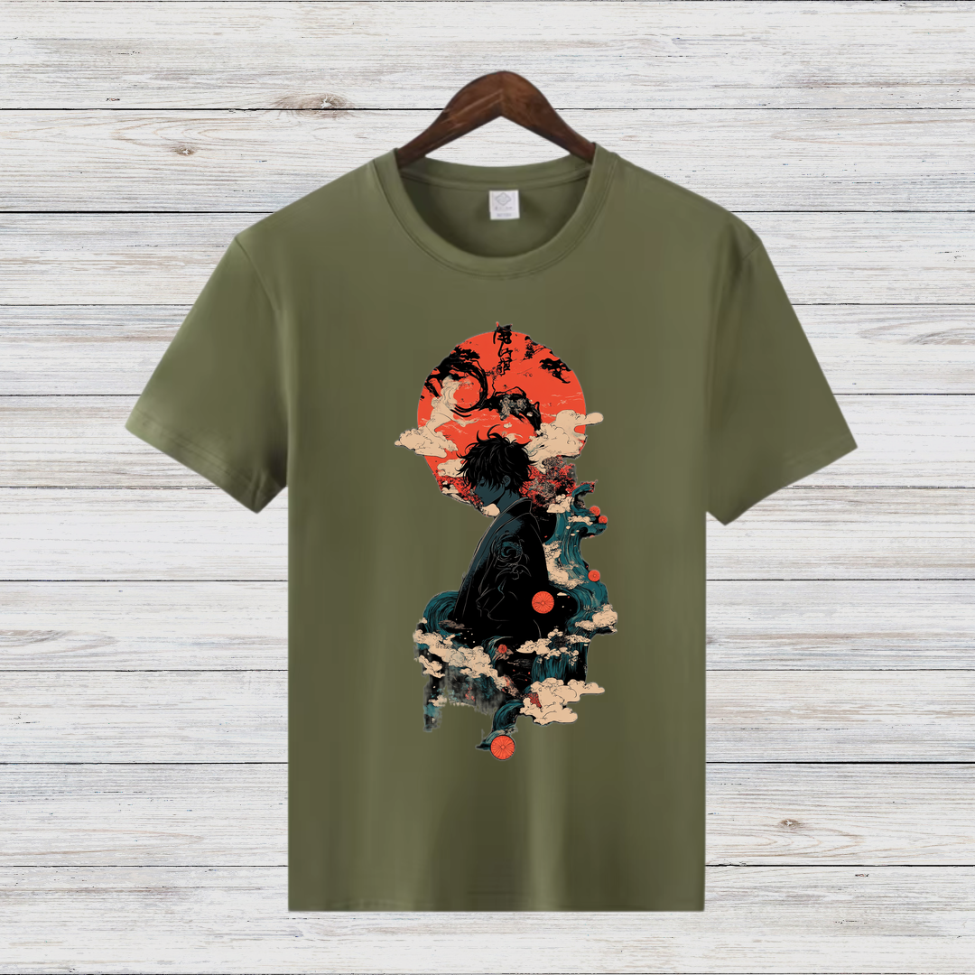Mystischer Samurai | Japanisches Kunst T-Shirt | Anime Design | Stilvolles Shirt für Fans | Baumwollshirt für Winter