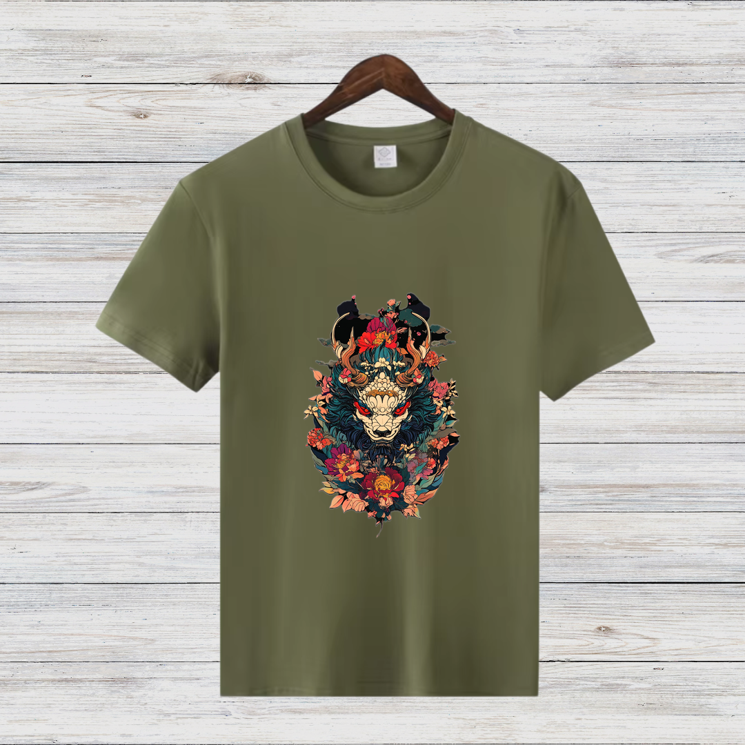 Mystischer Oni | Japanisches Kunst T-Shirt | Dämonen & Samurai Design | Streetwear Shirt für den Winter