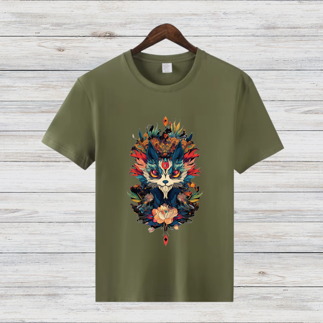 Mystischer Waldgeist | Fantasy T-Shirt | Magisches Tiermotiv | Kunstvolles Design für Naturliebhaber