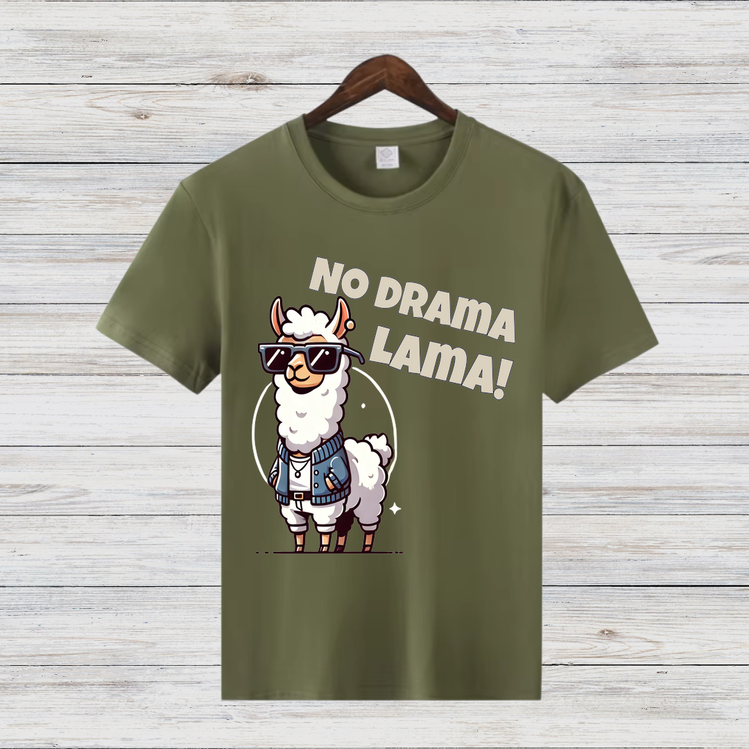 No Drama Lama | Lustiges Lama Shirt | Cooles Statement Shirt | Witziges Geschenk für Tierfreunde