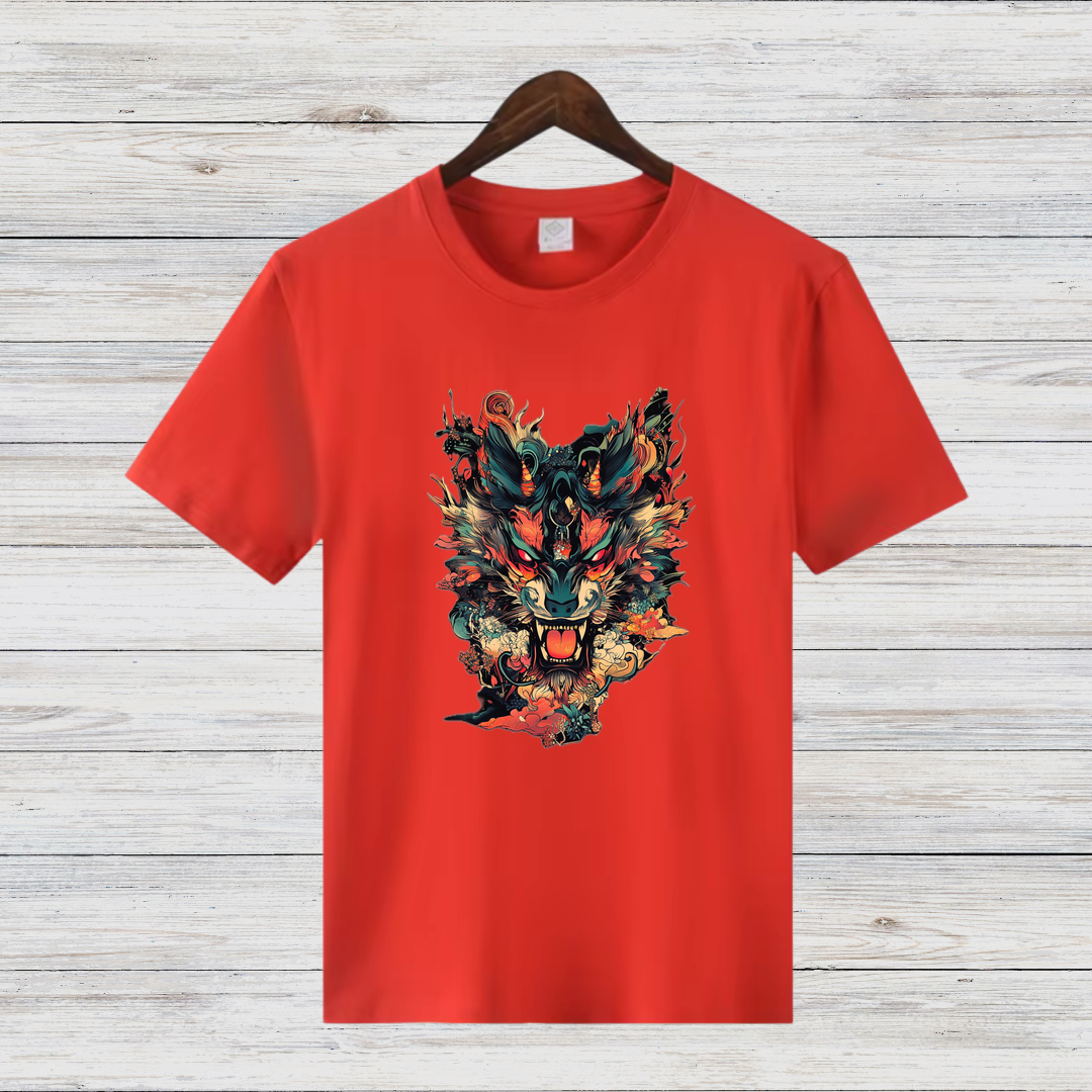 Mystischer Wolf | Stylisches Wintershirt | Kunstvolles Tiermotiv | Statement Shirt für kalte Tage