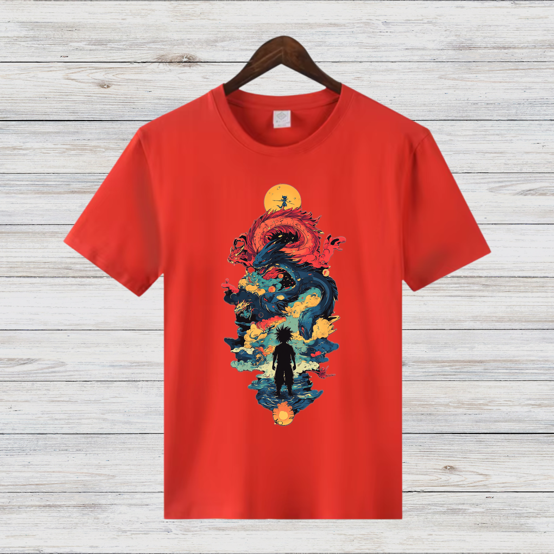 Mystischer Drachengeist | Fantasy T-Shirt | Episches Anime Design | Stilvolles Shirt für Abenteuerfans