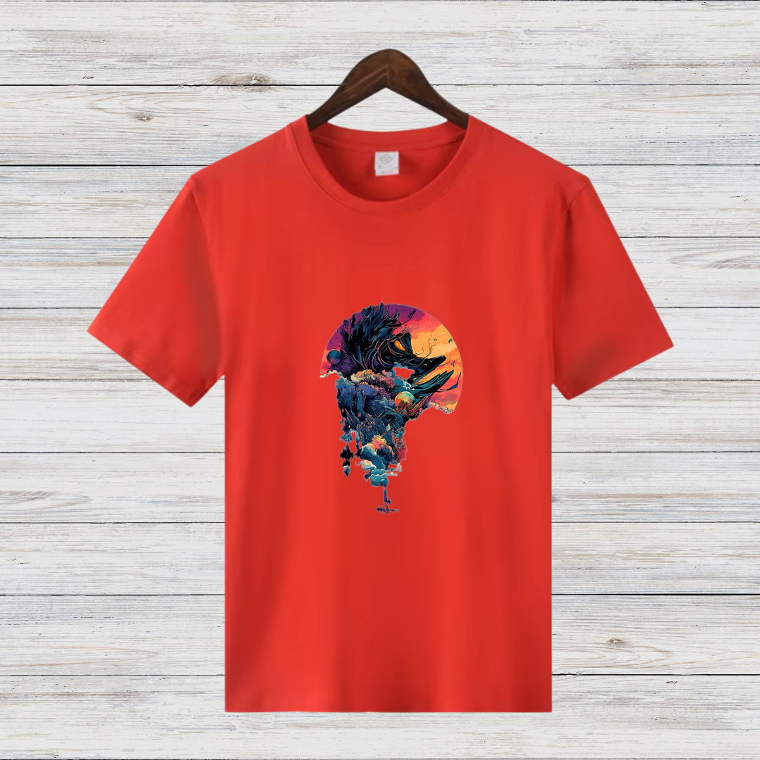 Mystischer Wolf | Künstlerisches Fantasy T-Shirt | Wildes Naturdesign | Stilvolles Statement Shirt für Tierliebhaber